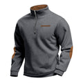 Herren Hochwertiges Sweatshirt mit Stehkragen und Reißverschluss R&B