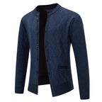 Herren Strickjacke mit modernem Rautenmuster