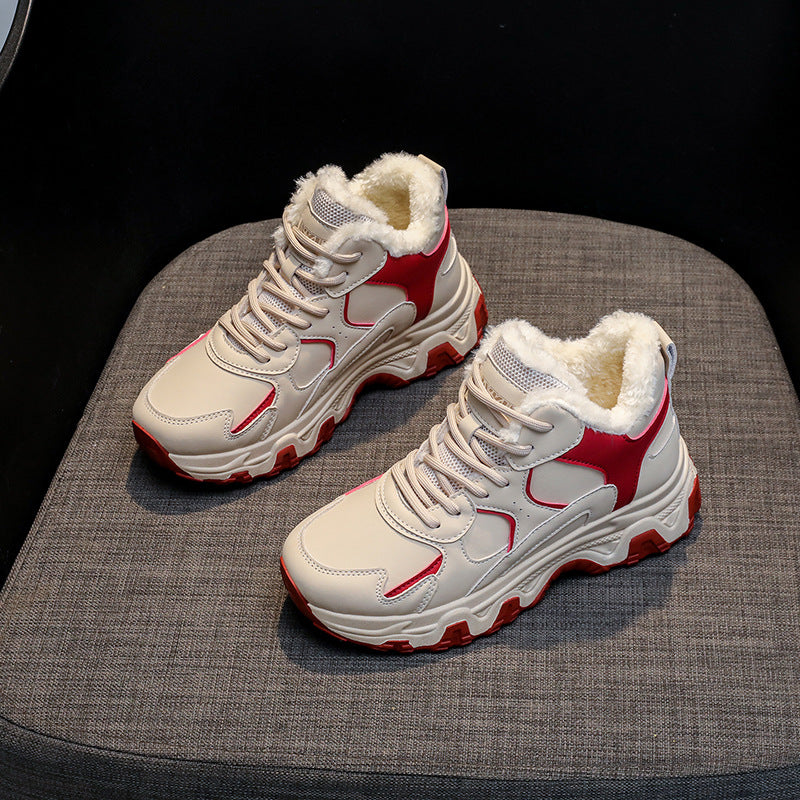 Damen Warmgefütterte High-Top Sneakers mit strapazierfähigem Obermaterial R&B