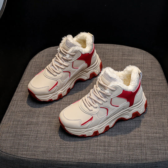 Damen Warmgefütterte High-Top Sneakers mit strapazierfähigem Obermaterial R&B