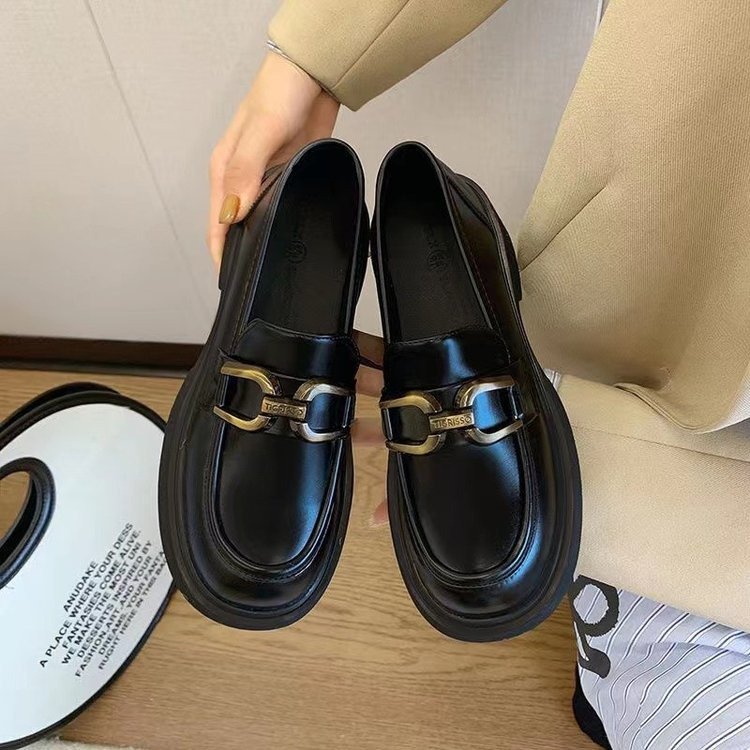 Damen elegante Mokassins mit modischem Schnallenverschluss R&B