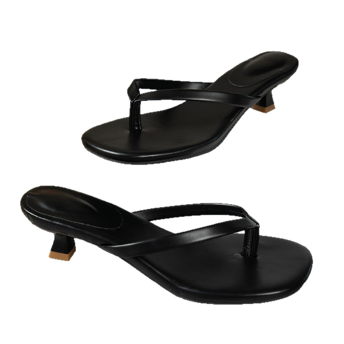 Damen elegante Zehentrenner mit modischem Absatz R&B