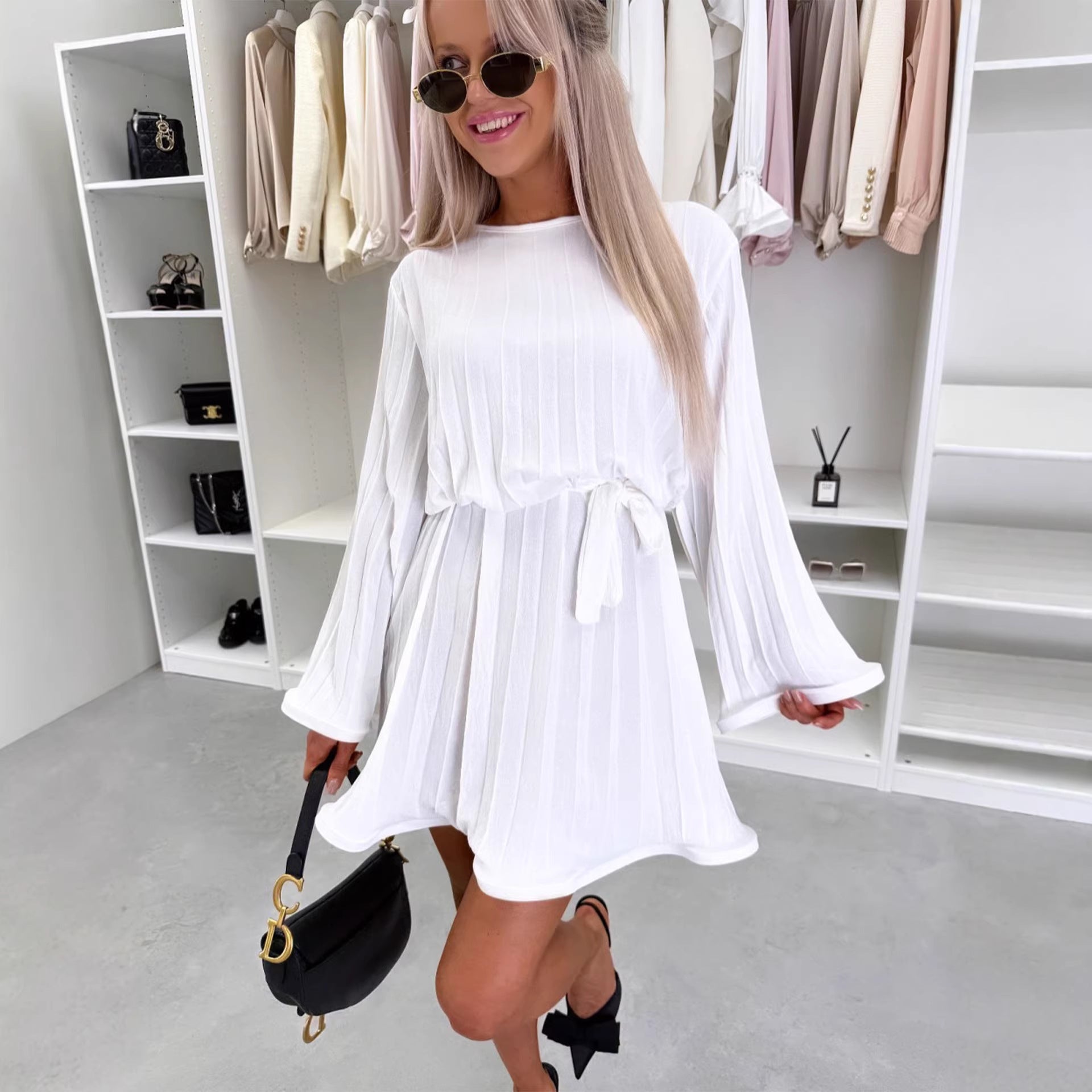 Damen asymmetrischer Maxi-Rock mit floralem Design und schwingendem Fall EB