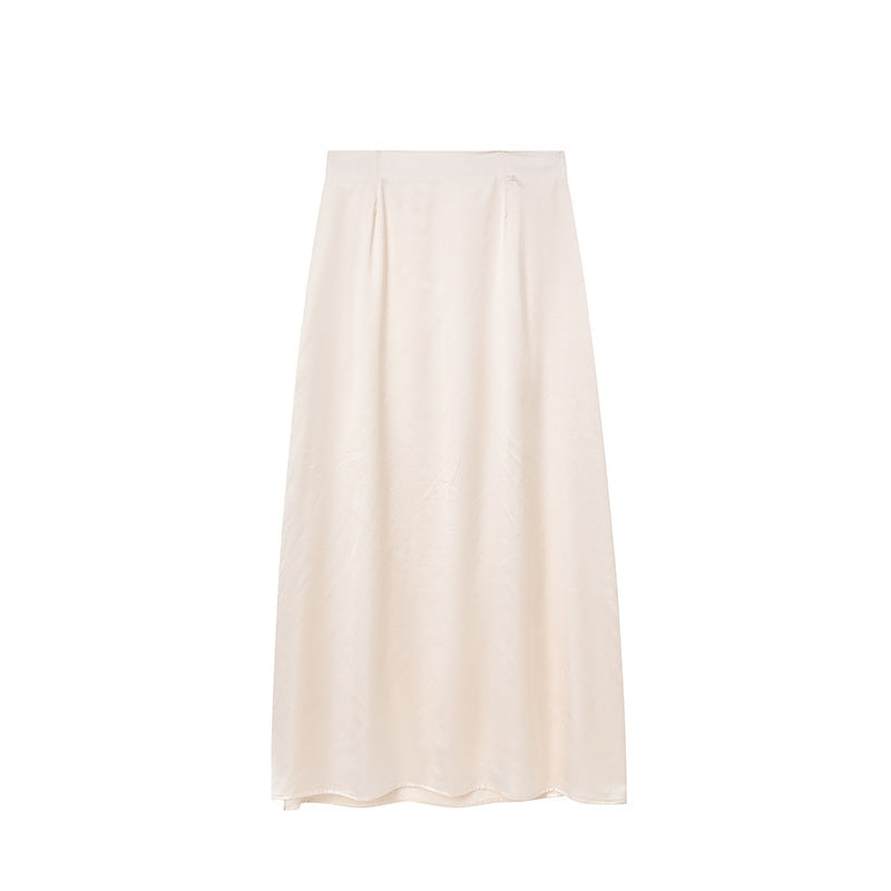 Damen Bodenlanger Satin Maxi-Rock R&B