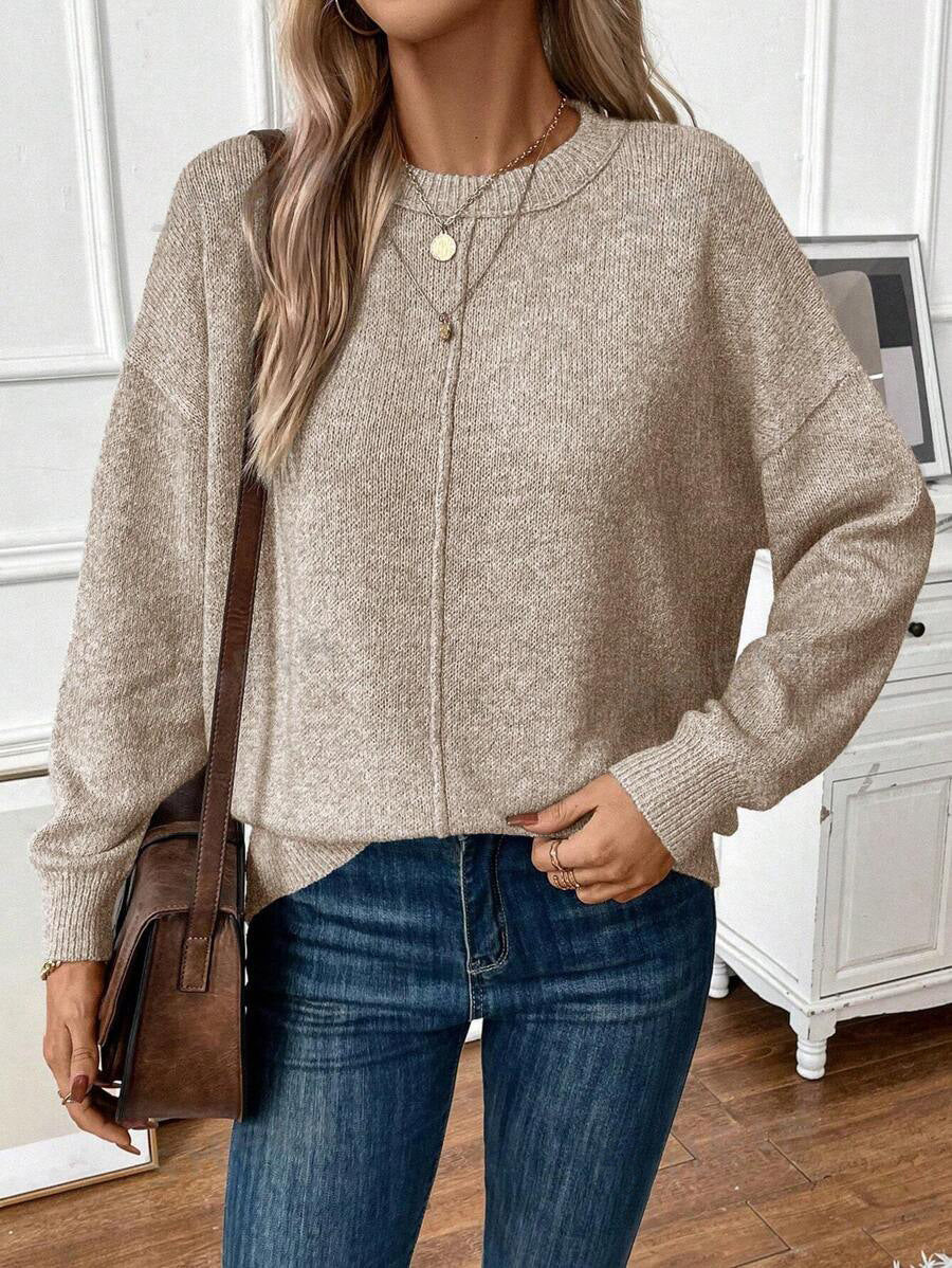 Damen lässiger Strickpullover R&B