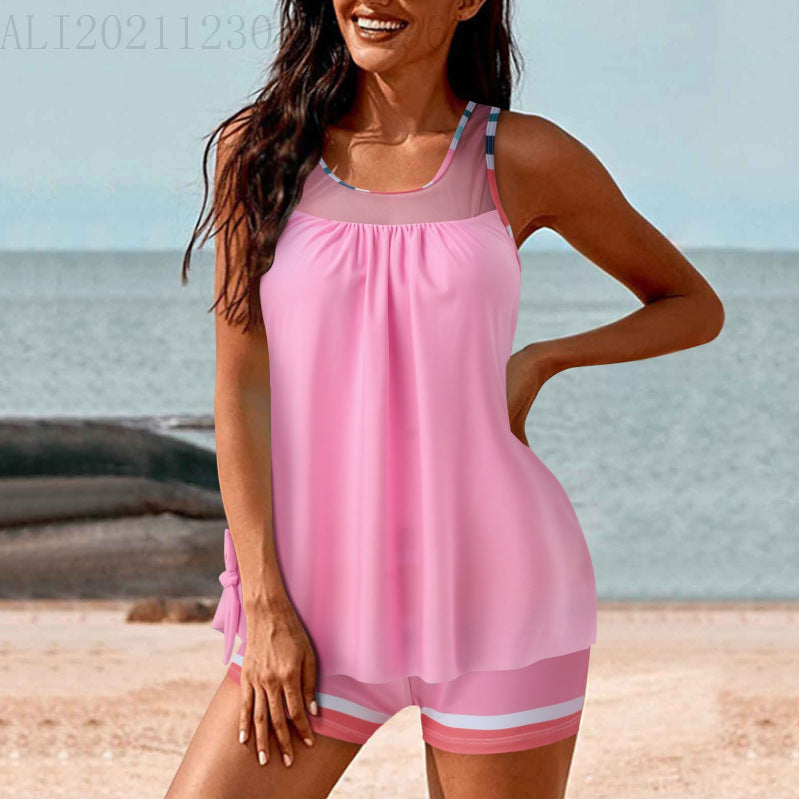 Damen Sportliches Strandoutfit mit modischer Raffung R&B