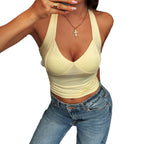 Damen modernes Trägertop mit Neckholder-Design und figurfreundlichem Schnitt R&B