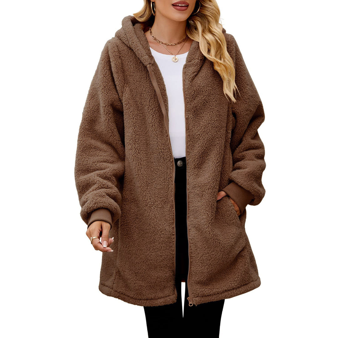 Damen Kuschelige Fleece-Jacke im Oversized-Stil R&B