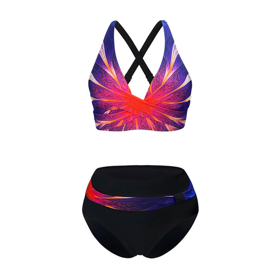 Damen Sportliches Bikini-Set mit trendigem Schnitt und modernem Grafikdesign R&B