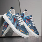 Damen modische Sneakers mit geometrischem Design und robuster Sohle R&B