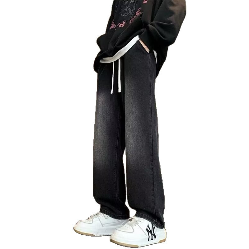 Herren lässige Weite Denim-Hose mit modernem Schnitt