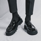 Damen elegante Loafers mit strukturiertem Obermaterial und robustem Profil R&B