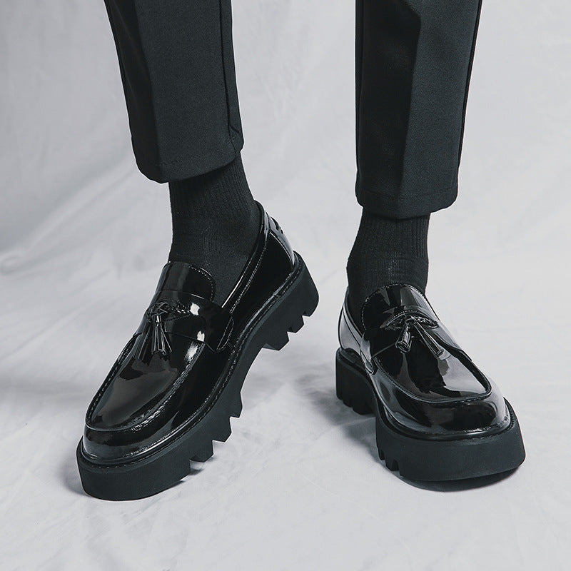 Damen elegante Loafers mit strukturiertem Obermaterial und robustem Profil R&B