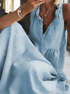 Damen Maxikleid mit romantischem Rüschendetail R&B