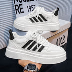 Damen Sportliche Plateau Sneakers mit modischem Obermaterial und ergonomischer Sohle