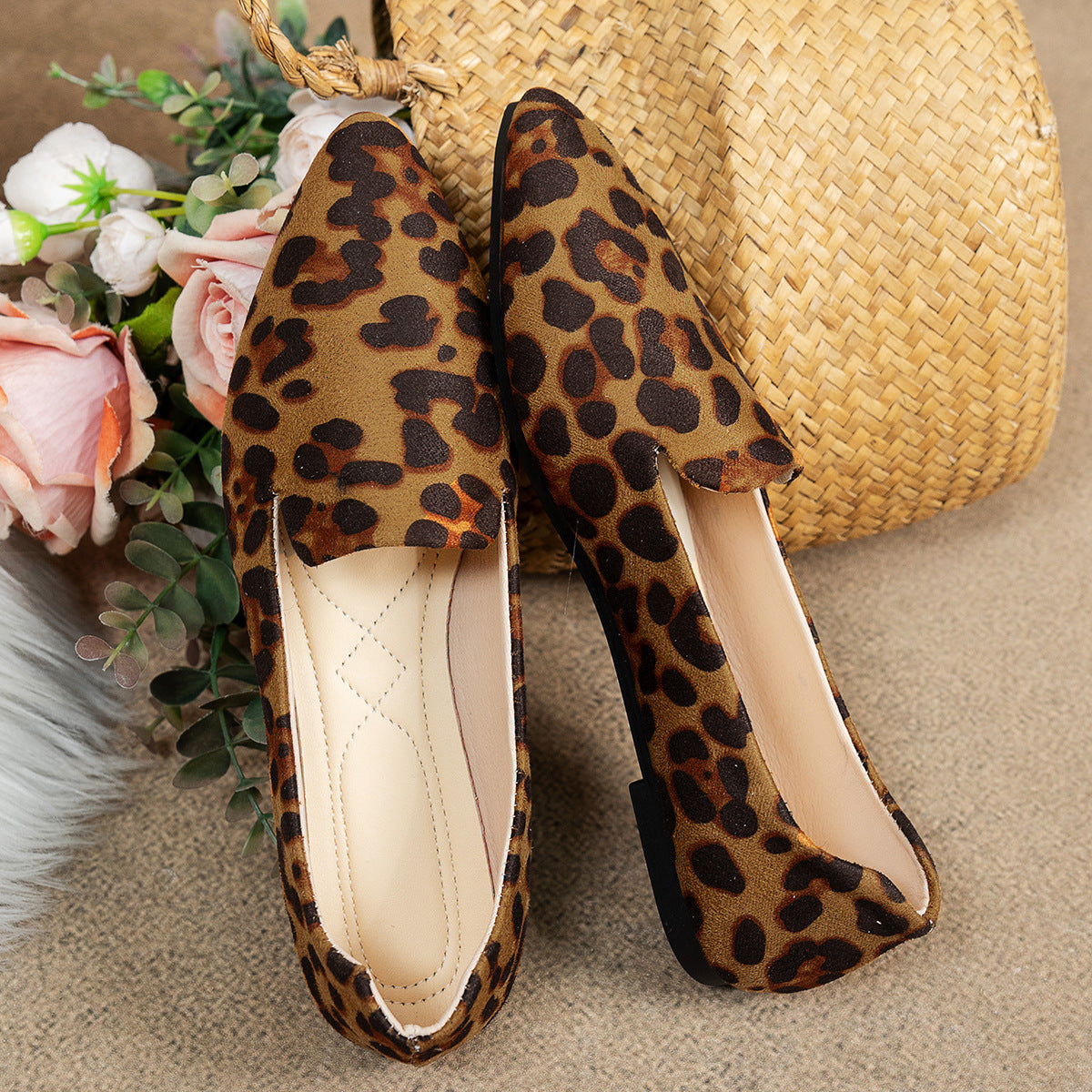 Damen Ballerinas im R&Brnen Leopardenmuster R&B