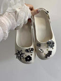 Damen modische Clogs mit funkelnden Dekorelementen R&B