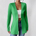 Damen elegante Blazerjacke mit asymmetrischem Schnitt R&B