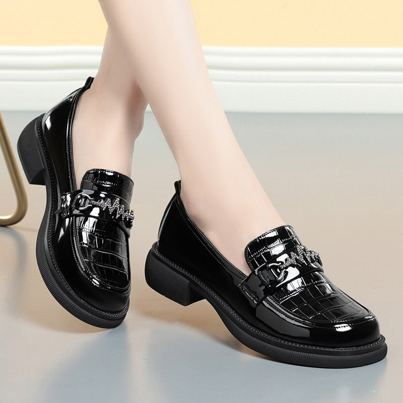 Damen Elegante Loafers mit modischem Kettendetail und rutschfester Sohle R&B