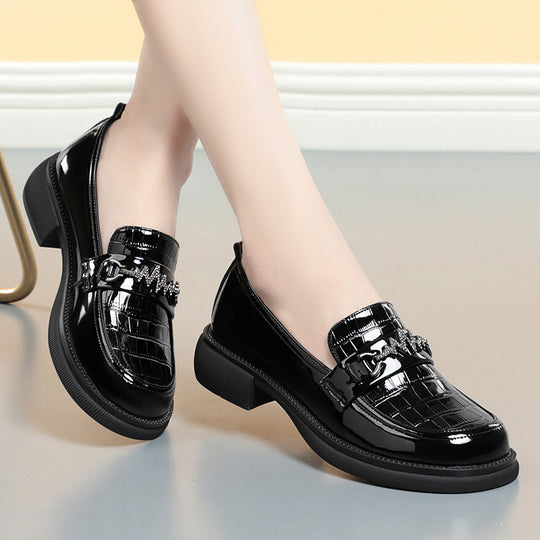 Damen Elegante Loafers mit modischem Kettendetail und rutschfester Sohle R&B