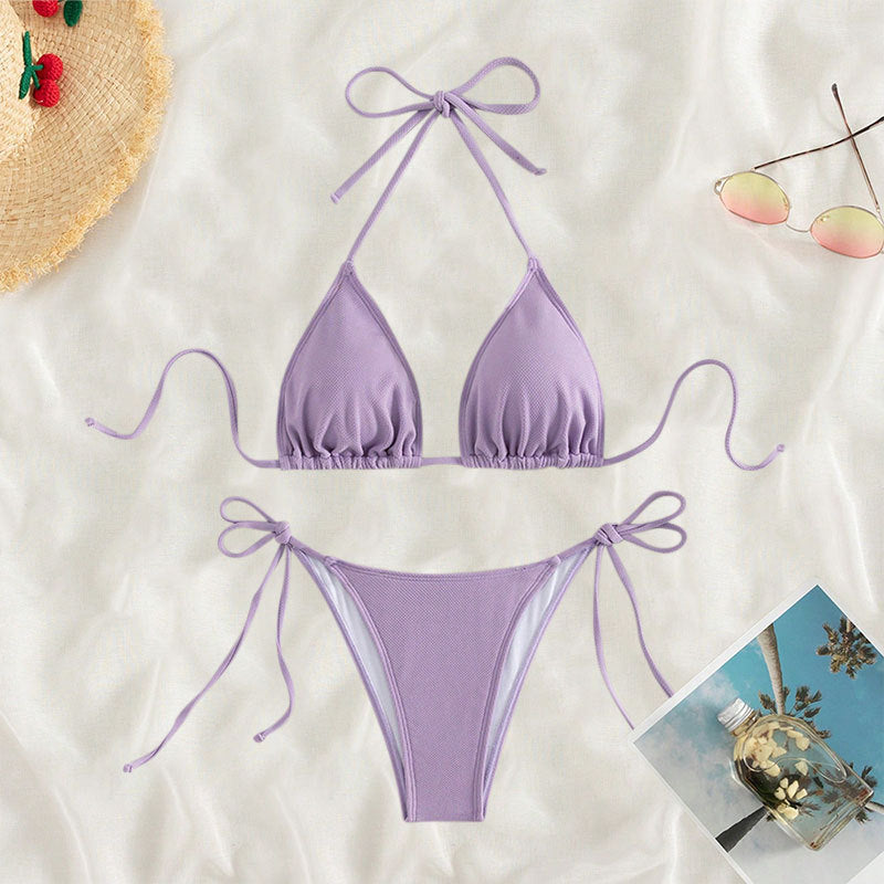 Damen Triangel-Bikini mit verstellbaren BindR&Bändern und seitlichen Schleifen R&B