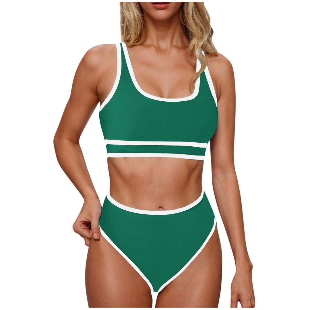 Damen Sportliches Hochtailliertes Bikini-Set R&B