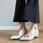 Damen elegante Slingback-Pumps mit feinem Riemchen und komfortablem Blockabsatz R&B