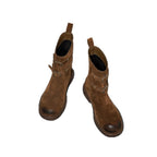 Damen modische Ankle Boots mit dekorativen Riemen und robustem Sohlenprofil R&B