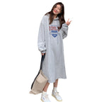 Damen Hoodie-Kleid mit lässigem Schnitt und stylischem Grafikdruck