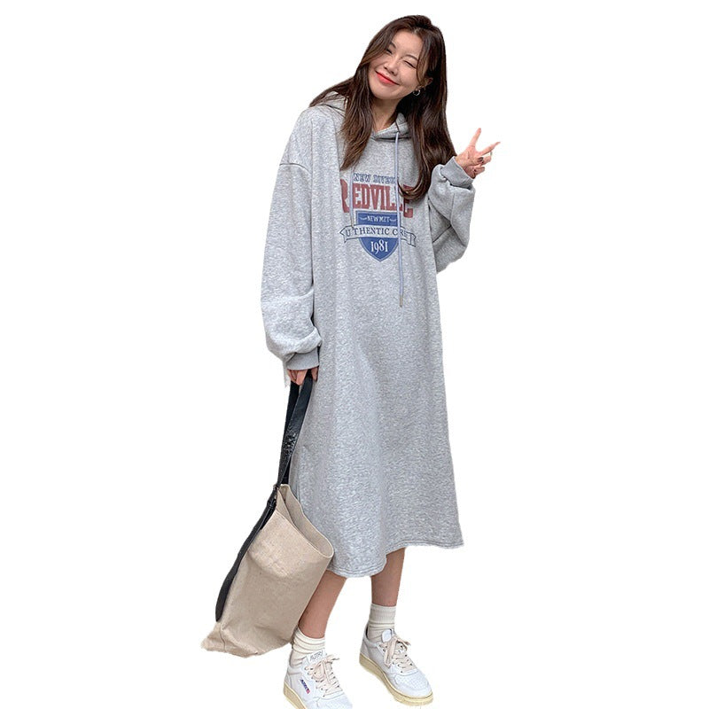 Damen Hoodie-Kleid mit lässigem Schnitt und stylischem Grafikdruck