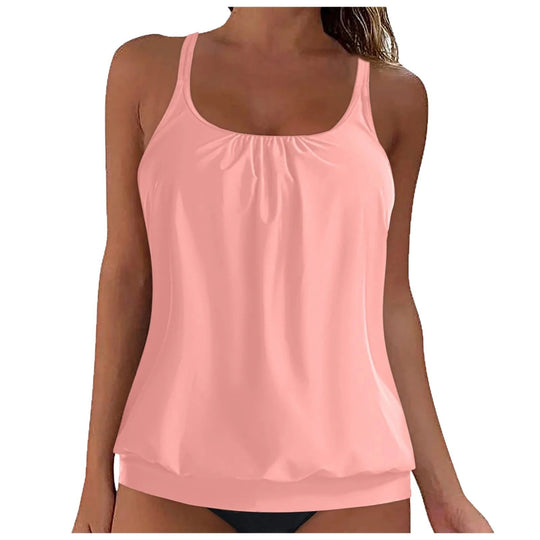 Damen lässiges Top mit gerafftem Saum R&B