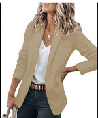 Damen komfortable Blazerjacke mit strukturiertem Design und eleganten Akzenten R&B