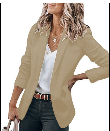 Damen komfortable Blazerjacke mit strukturiertem Design und eleganten Akzenten R&B