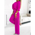 Damen elegantes Jumpsuit mit weiten Beinen R&B