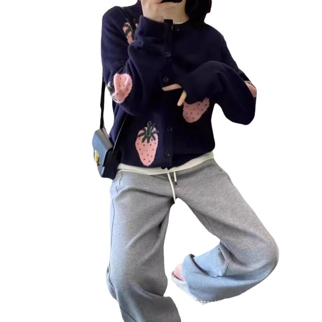 Damen Verspielt gemusterter Cardigan mit Knopfdetail R&B