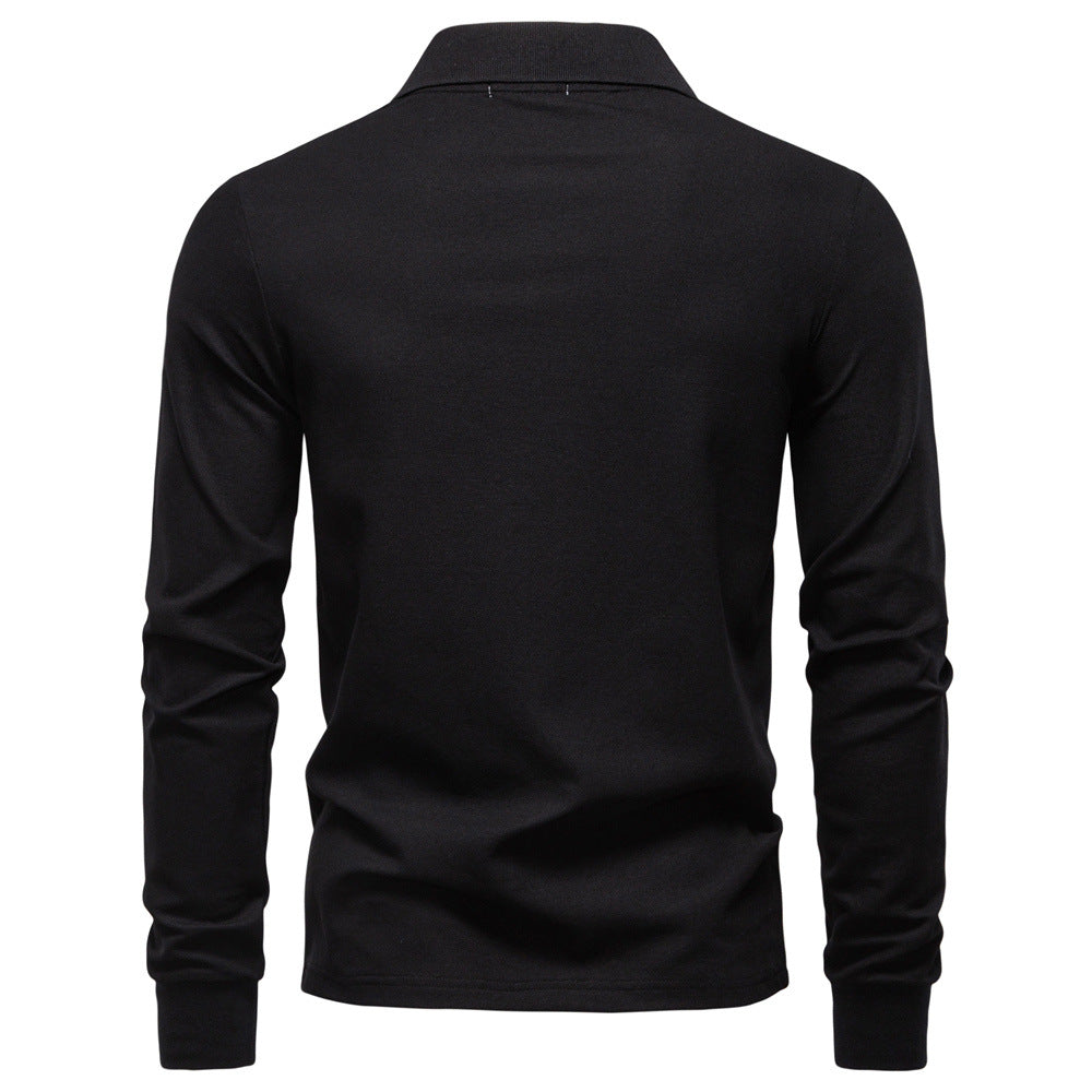 Herren Poloshirt mit klassischer Passform und kontrastierendem Kragen R&B