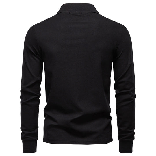 Herren Poloshirt mit klassischer Passform und kontrastierendem Kragen R&B