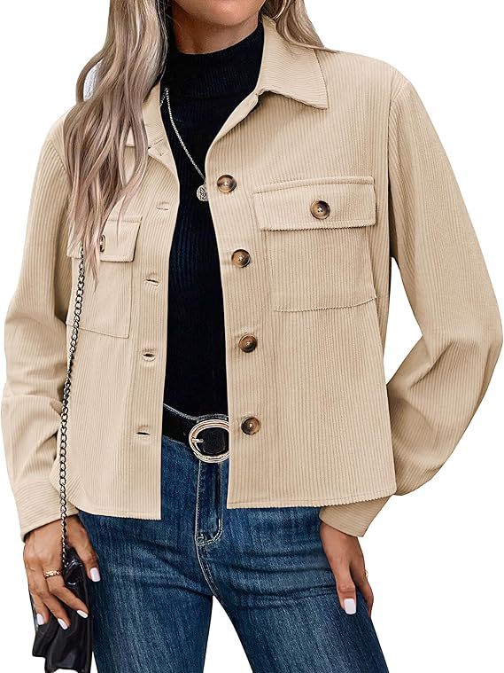 Damen lässige Overshirt-Jacke R&B