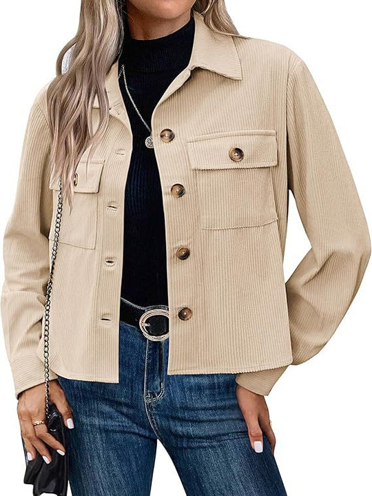 Damen lässige Overshirt-Jacke R&B