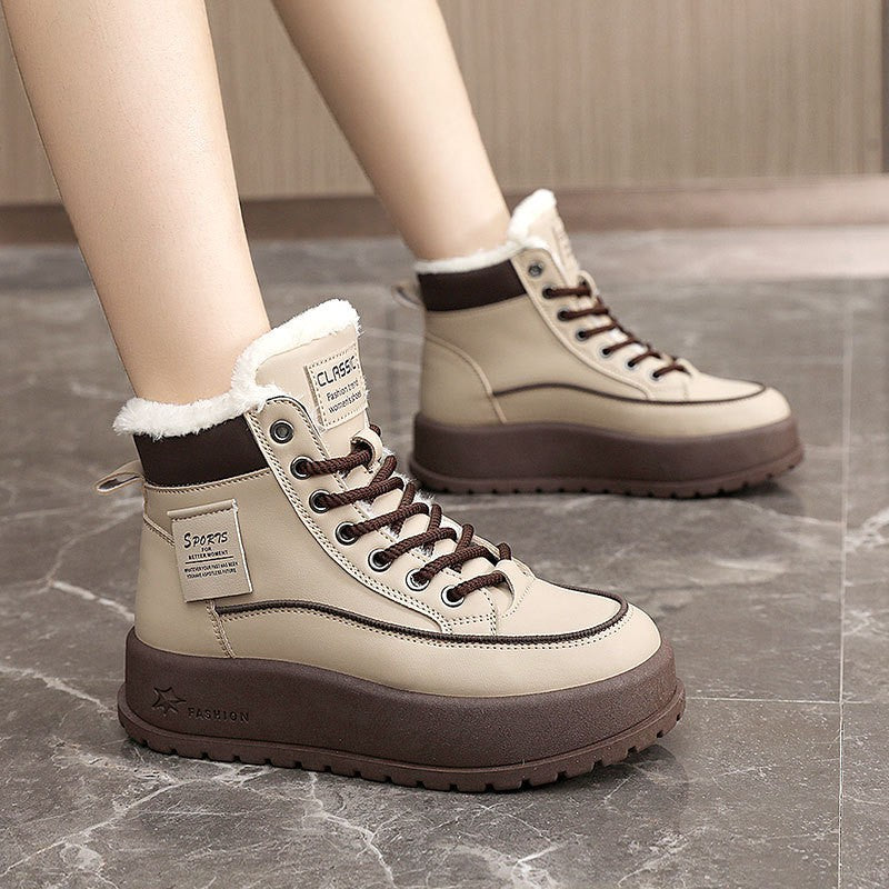 Damen Winter Boots mit dickem Fleece-Futter und rutschfester Sohle R&B