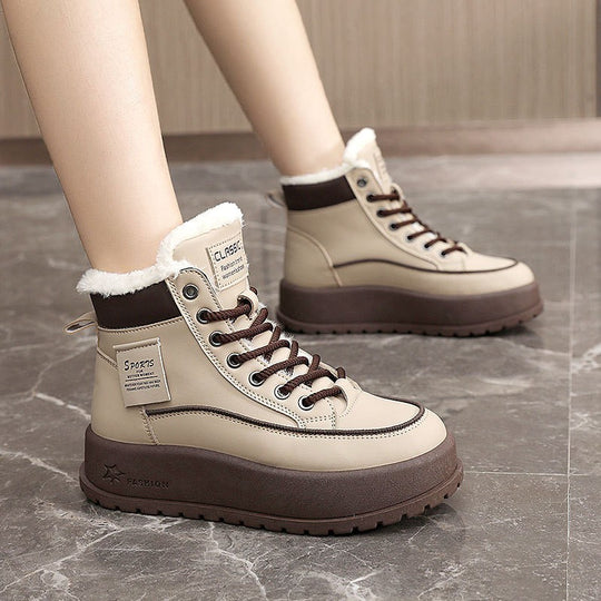 Damen Winter Boots mit dickem Fleece-Futter und rutschfester Sohle R&B