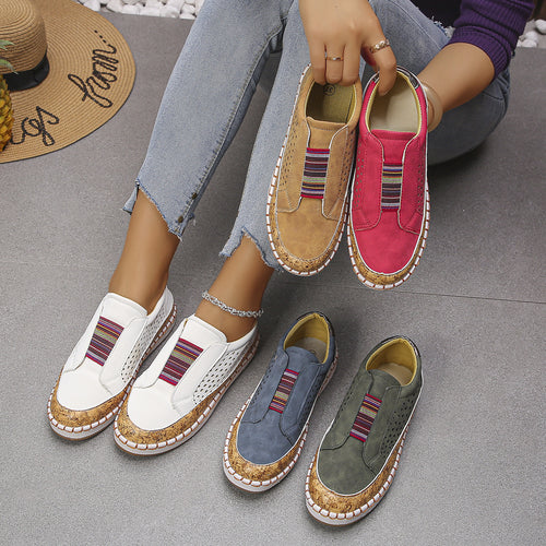 Damen Komfortable Slip-On Sneakers mit raffiniertem Design R&B