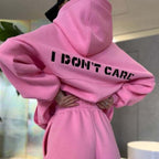Damen sportlicher Hoodie mit auffälligem Schriftzug