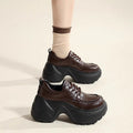 Damen Trendige Chunky Schnürschuhe mit ausgeprägter Sohle