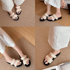 Damen Komfortable und stilvolle Zehensandalen mit breiten Riemen R&B