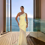 Damen asymmetrisches Abendkleid R&B