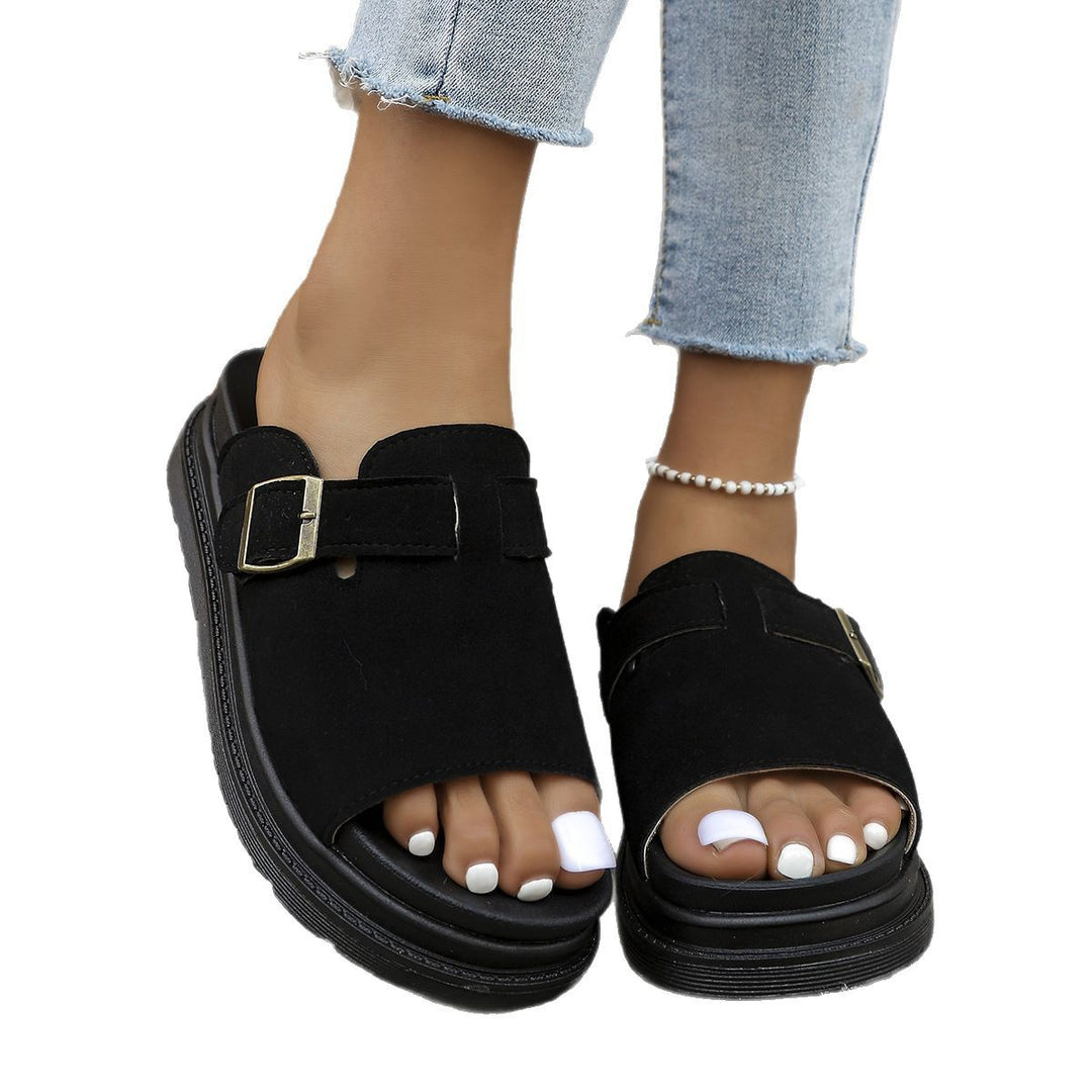 Damen Komfortable Mules mit verstellbarem Riemen und rutschfester Sohle R&B
