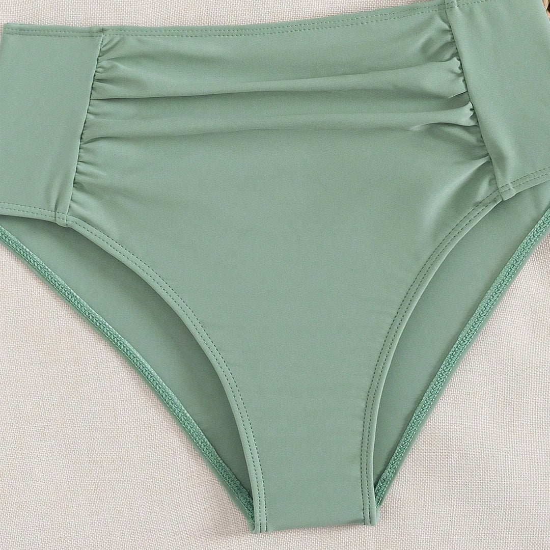 Damen Hochtaillierter Bikini mit Rüschendetails R&B