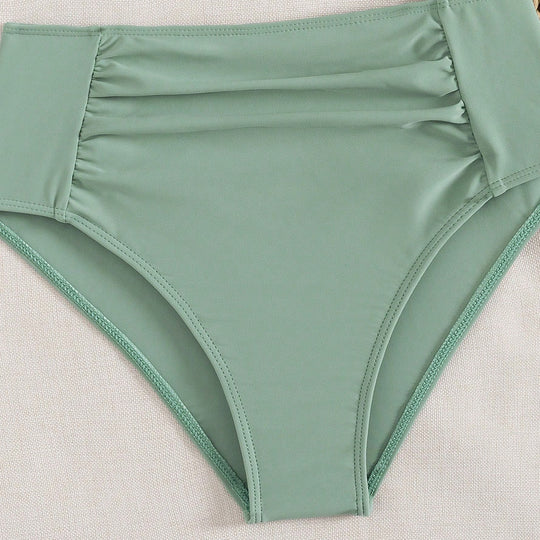 Damen Hochtaillierter Bikini mit Rüschendetails R&B