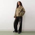 Damen Freizeitjacke mit modernen Bindegurten und lässigem Schnitt R&B